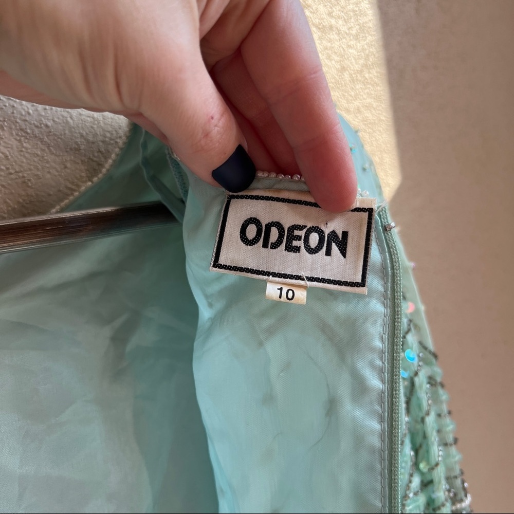 Vintage Odeon Beaded Sequin Silk Lined Blouse - Picture 11 of 12